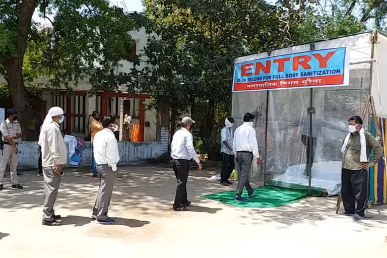 Morena Municipal Corporation has built a full body sanitizer room