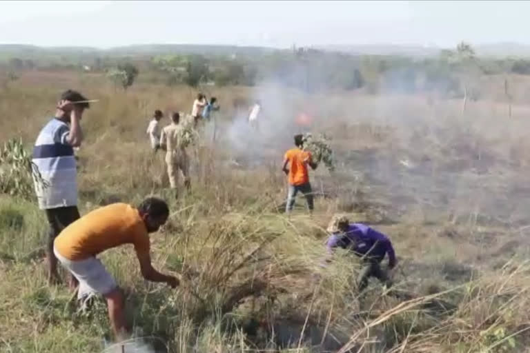 Fierce fire in Seraikela forest