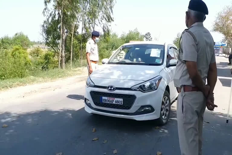 haryana police alert on sanoli border in panipat