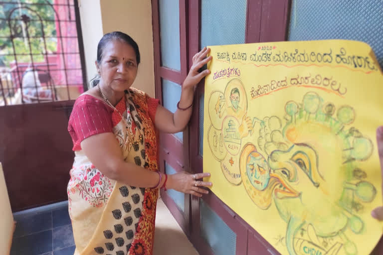 drawing competition about corona  awareness in hubballi