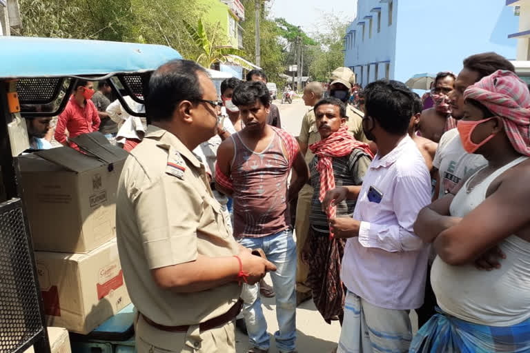 illegal liqour business amid corona lockdown caught by kashipur police, south 24 paraganas