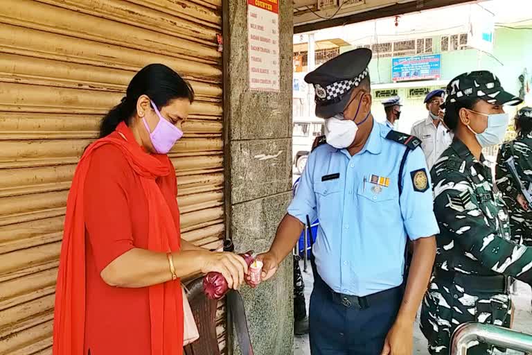 Helping police by a women in guwahati