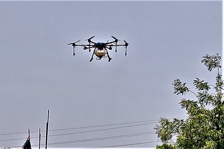 chemicals-spray-with-drones-at-narayanapet-district