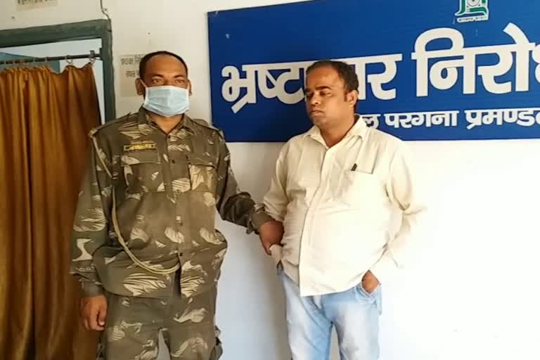 Clerk of District Education Officer's office arrested taking bribe in dumka