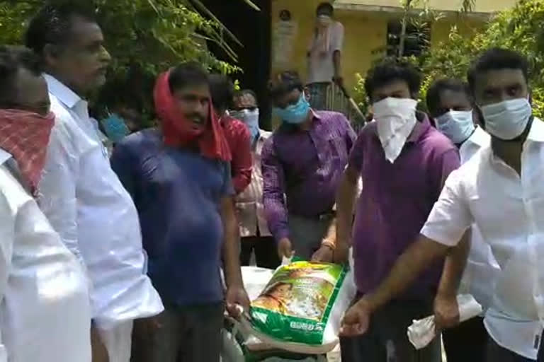 Distribution of rice and vegetable in Vembally