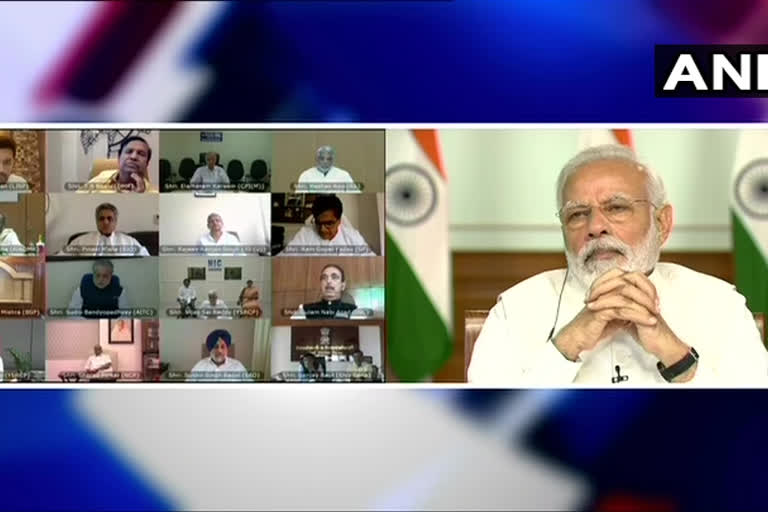 modi video conference with opposition leaders