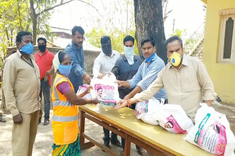 Distribution of essentials in peddapalli municipality