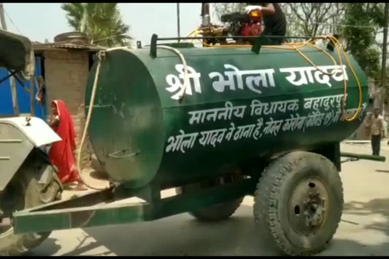 RJD MLA Bhola Yadav started sanitation work in his assembly