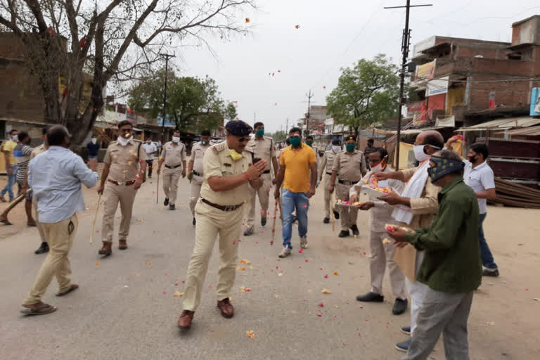 People welcomed police