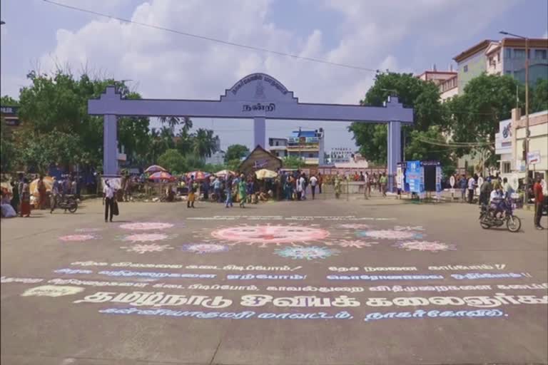 ஓவியங்கள் வழியாக பொதுமக்களுக்கு கரோனா வைரஸ் தடுப்பு விழிப்புணர்வு