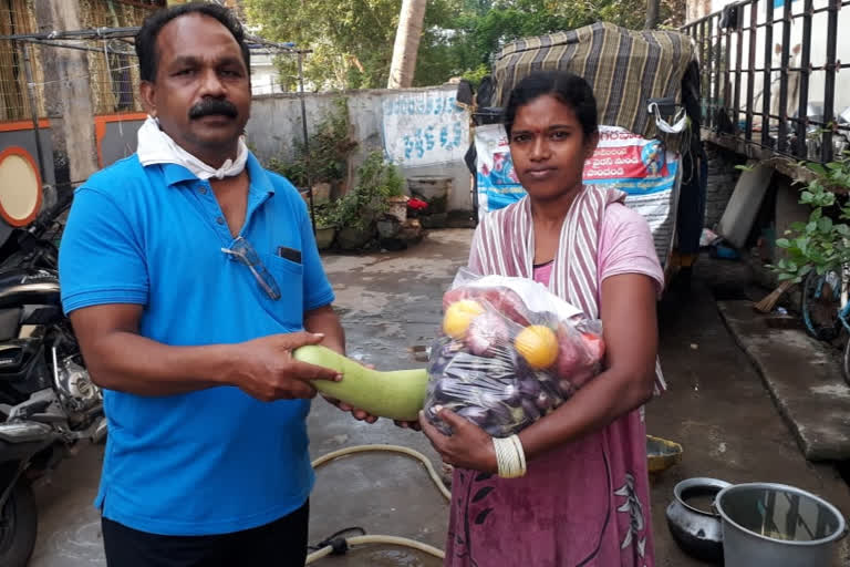 Essential goods distribution in Anakapalli