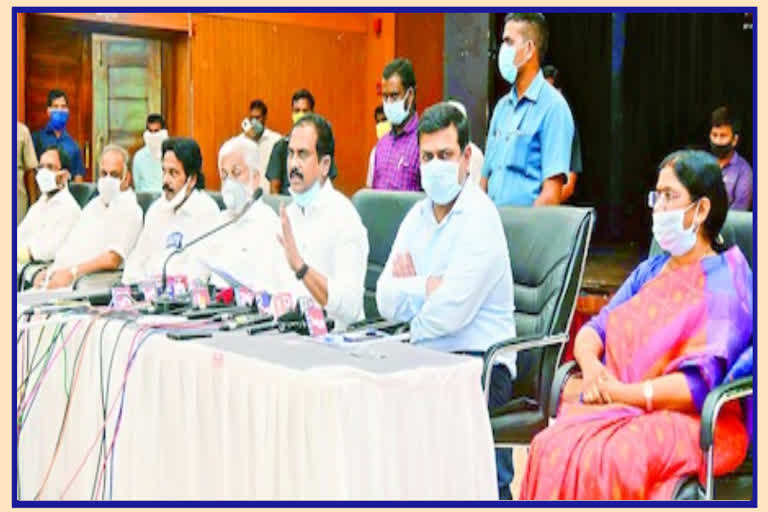 minister Kurasala Kannababu  Meeting with officials at visakhapatnam