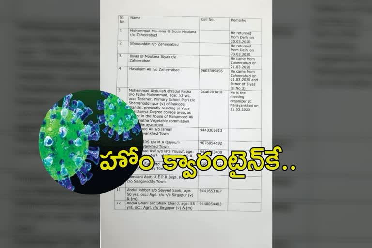 '12 కుటుంబాలను హోం క్వారంటైన్​ చేశాం'