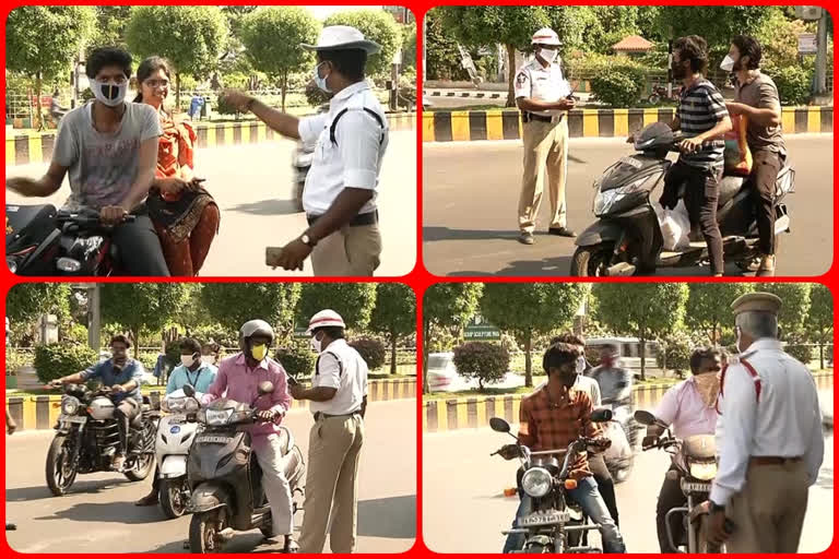 police counselling to motorists who breaks lock down at vijayawada