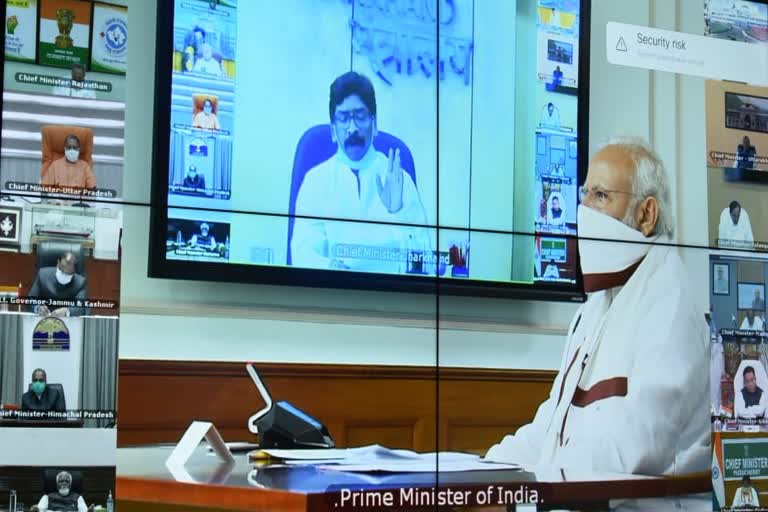 CM Hemant Soren joins video conferencing meeting with PM