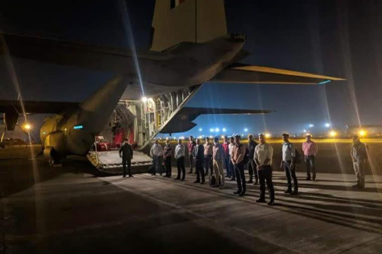 One C130 airlifted- Indian Corona Warriors team