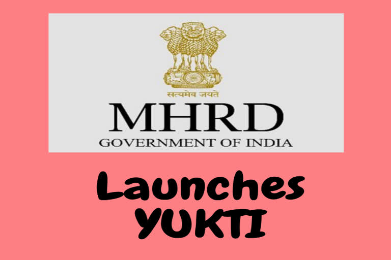 COVID-19 & MHRD Initiative: YUKTI (Young India Combating COVID with Knowledge, Technology and Innovation) ,a  web-portal launched by the HRD Minister.