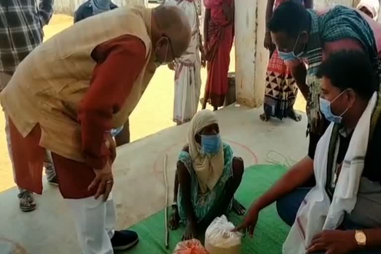 Antagarh MLA distributed food material