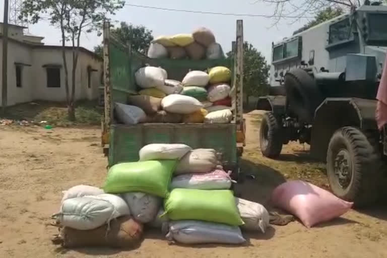 pickup van of rice seized in jamui