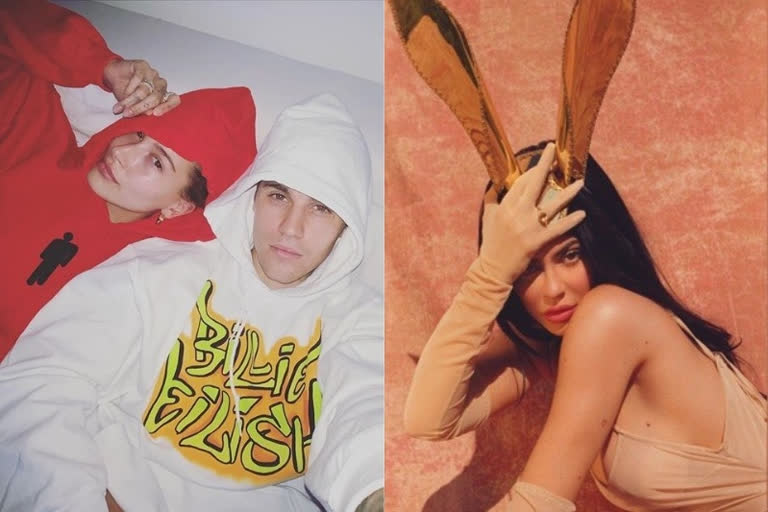 Justin, Hailey share loved up clicks, Kylie turns Easter Bunny for daughter