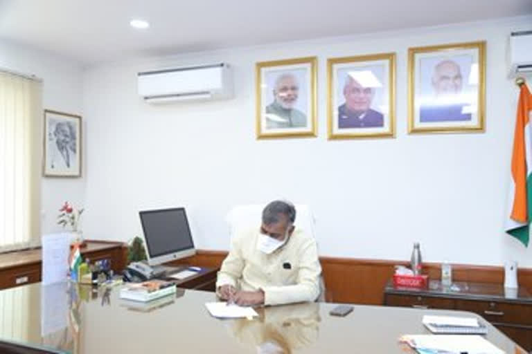 PRAHLAD PATEL AT OFFICE