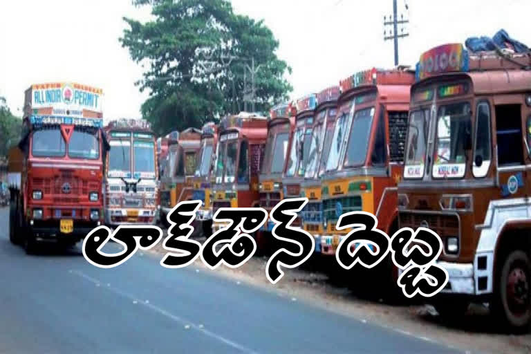 lorries struck in ap beside highways