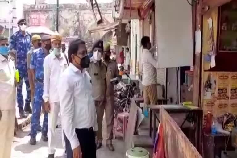 police inspecting major sites in ayodhya