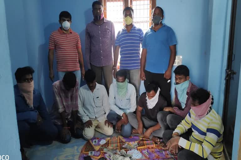 Police raids on  Gambling game in manchiryala