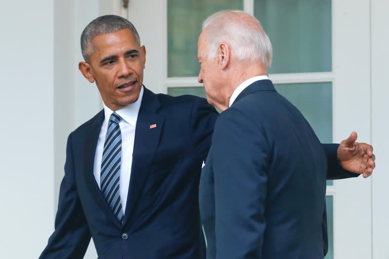 Former president Barack Obamaand former vice president Joe Biden