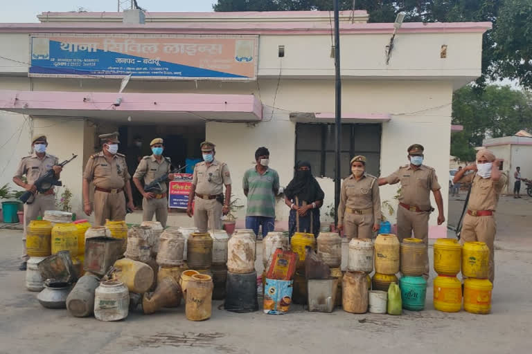 police recovered 120 litre raw liquor