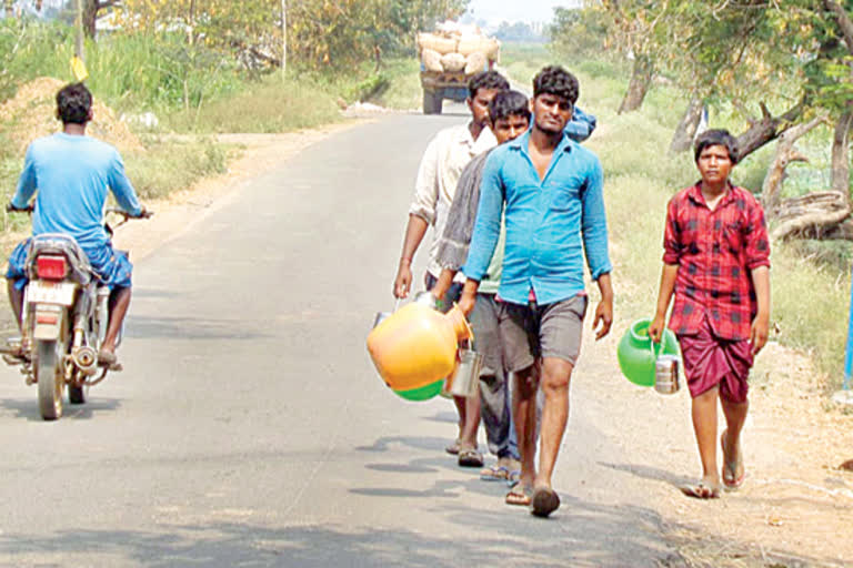 migrant labours troubles due to lock down guntur