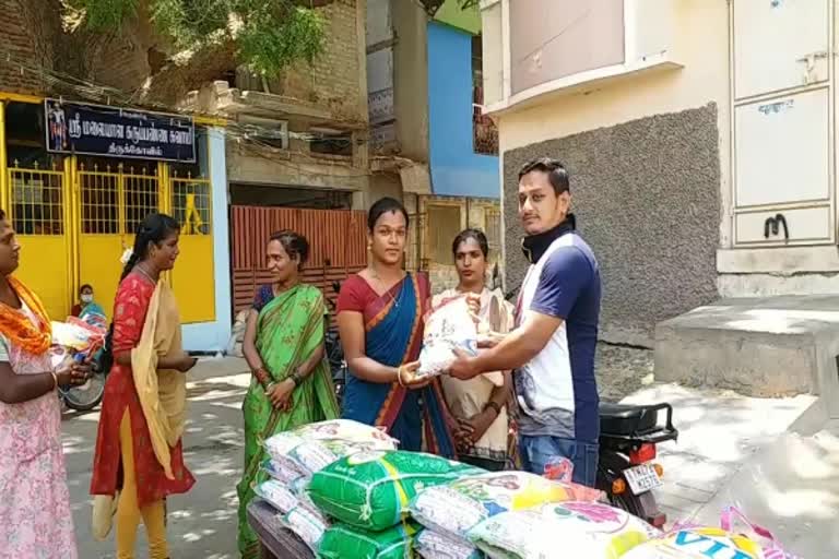 trangenders give rice by actor karthi fans club members