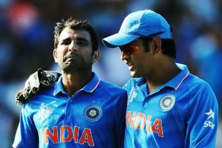 Ace Indian pacer Mohammad Shami, MS Dhoni