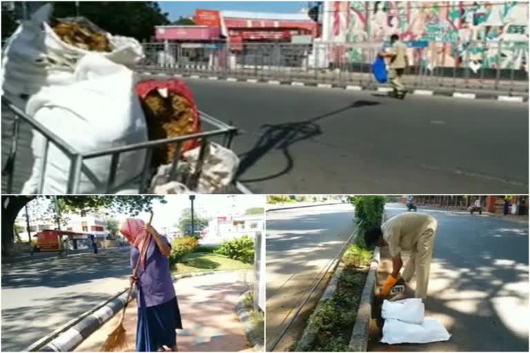 cleaning staff trivandrum corperation  trivandrum corperation latest news  trivandrum latest news  തിരുവനന്തപുരം വാര്‍ത്തകള്‍  തിരുവനന്തപുരം കോര്‍പ്പറേഷൻ  ലോക്ക് ഡൗണ്‍ വാര്‍ത്തകള്‍