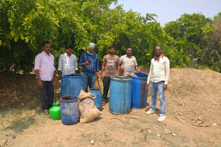 excise police raids on cheap liquor centres at kalyanadurgam