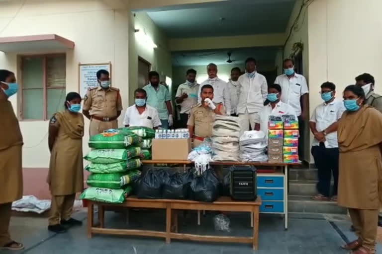 Distribution of essential commodities to the police