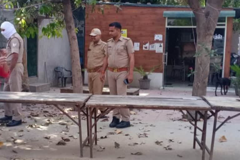 पुलिस चौकी को किया गया सैनिटाइज