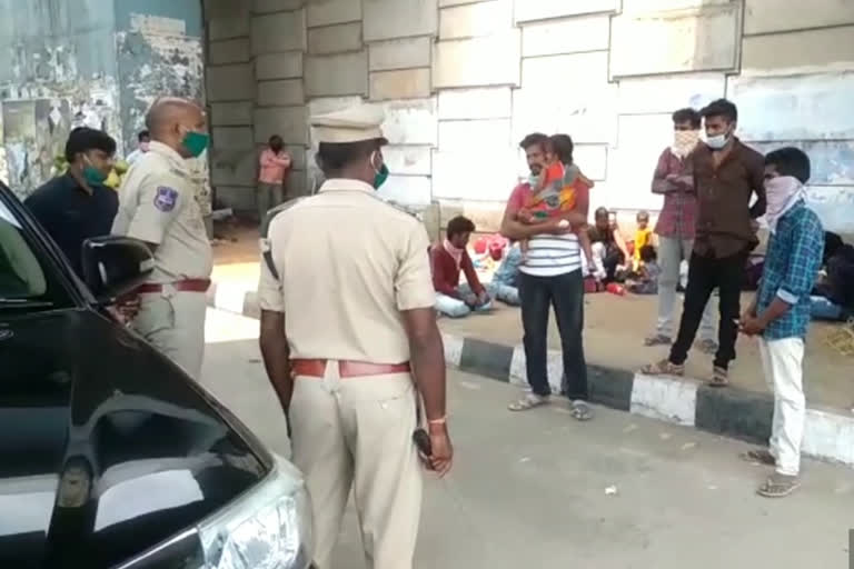 migrants sent back by the yadadri dcp narayanareddy in yadadri bhuvanagiri