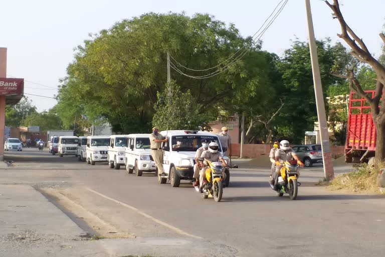 gohana administration conducts flag march