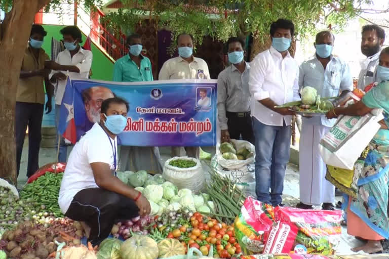 rajini fans give essential products to sanitary workers