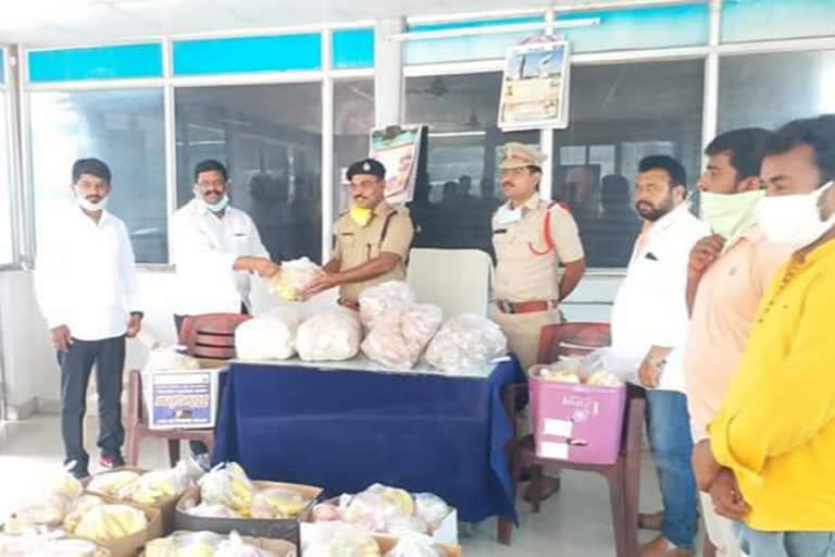 groceries distributed to the poor by the professor jayashankar seva samithi in janagama