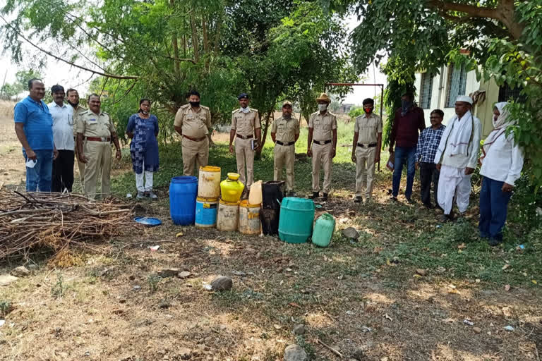 Attack on illegal bootlegging In Bidar