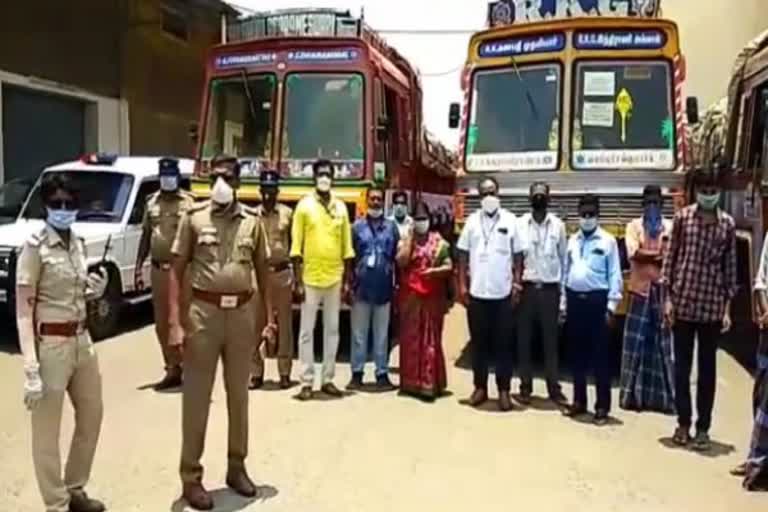 lorry and cement bags seized