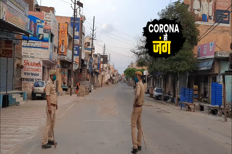 ETV BHARAT takes stock of Muradnagar main intersections on the third day of Lockdown 2