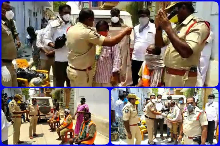 police falicitate municipal workers at ananthapur district