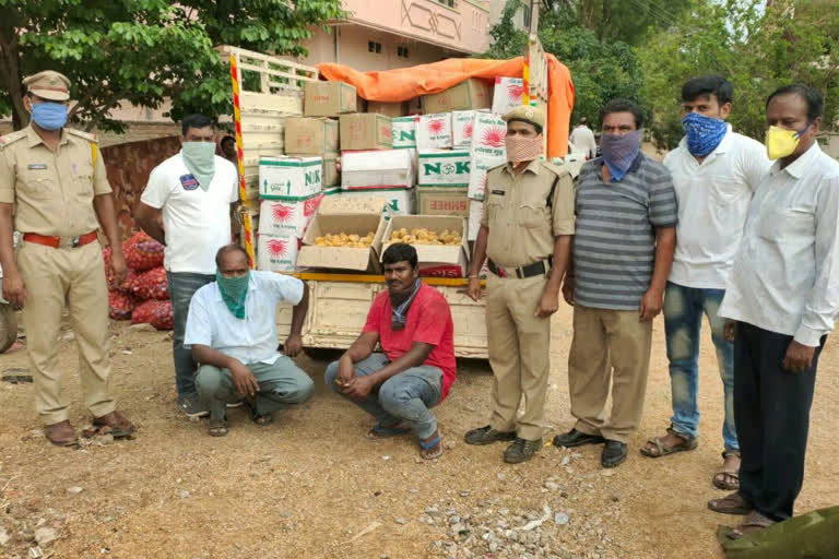 Nagar karnool Police Caught Improper jaggery