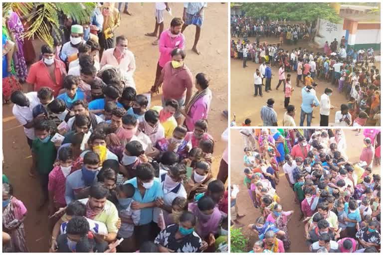 2000 people are attended for Ration given by Anand Sing in Bellary