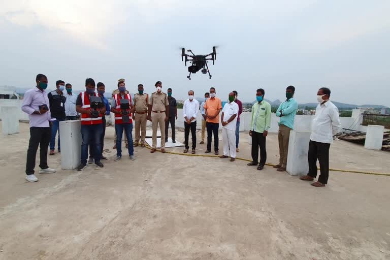 drone camera surveillance at chouttuppal in yadadri bhuvanagiri district