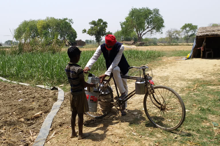 COVID-19 lockdown: UP youth pedals 60 km to distribute milk to poor