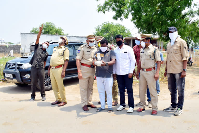 Monitoring the lockdown in Nirmal with the help of drone cameras